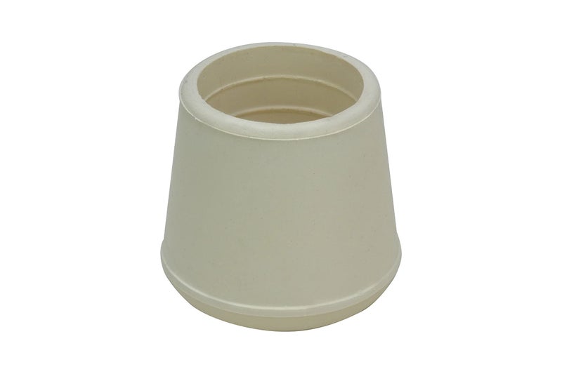 Shepherd Hardware 8743E Leg Tips 1-1/4-Inch Inside Diameter Rubber Chair Leg Caps, Round, 24 Pack, White - Image 1